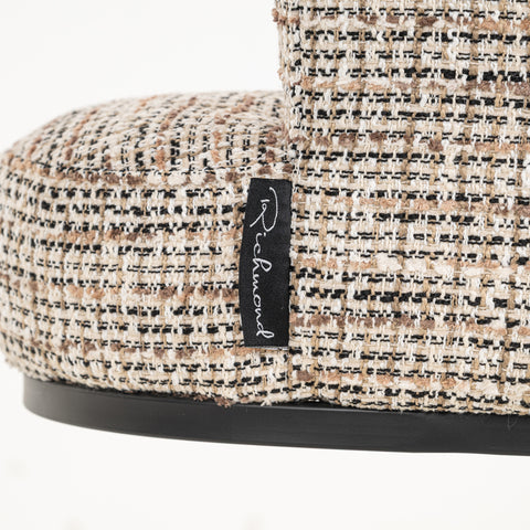 Eetkamerstoel Rochenne trendy naturel draaibaar met wielen