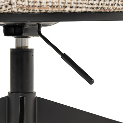 Eetkamerstoel Rochenne trendy naturel draaibaar met wielen