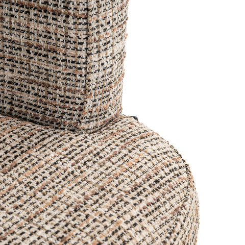 Eetkamerstoel Rochenne trendy naturel draaibaar met wielen