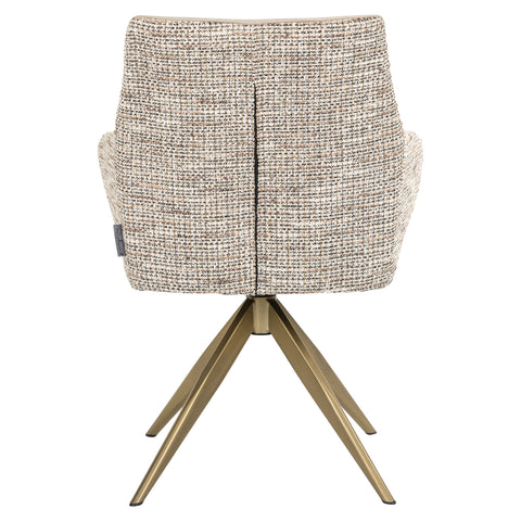 Eetkamerstoel Lisonne trendy naturel draaibaar