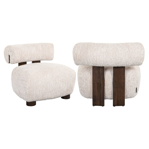 Lounge stoel Arabella in prachtige crème