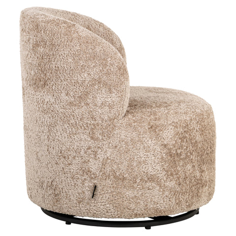 Loungestoel Jackie schapenvacht naturel, draaibaar, voor kinderen