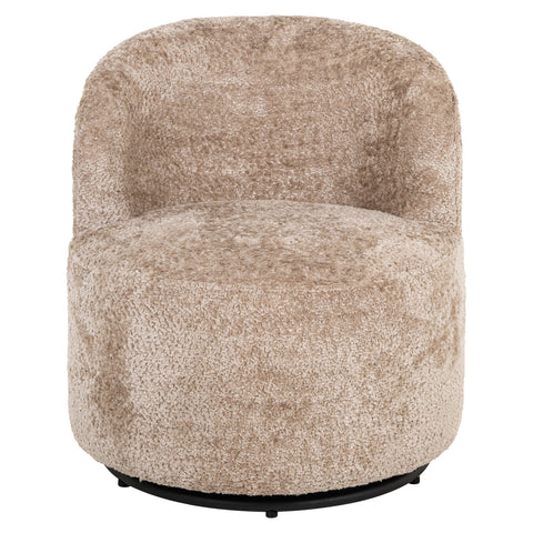 Loungestoel Jackie schapenvacht naturel, draaibaar, voor kinderen
