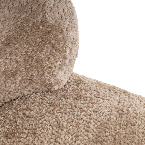 Loungestoel Jackie schapenvacht naturel, draaibaar, voor kinderen