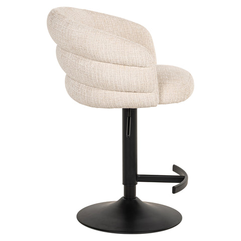 Barstoel Nikki Niagara beige draaibaar vlamvertragend