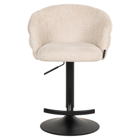 Barstoel Nikki Niagara beige draaibaar vlamvertragend