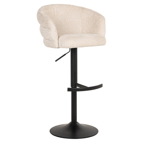 Barstoel Nikki Niagara beige draaibaar vlamvertragend