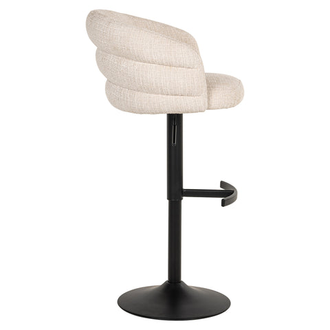 Barstoel Nikki Niagara beige draaibaar vlamvertragend