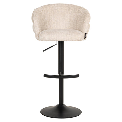 Barstoel Nikki Niagara beige draaibaar vlamvertragend