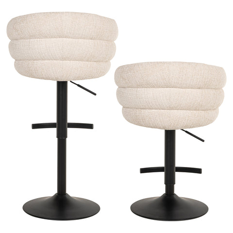 Barstoel Nikki Niagara beige draaibaar vlamvertragend