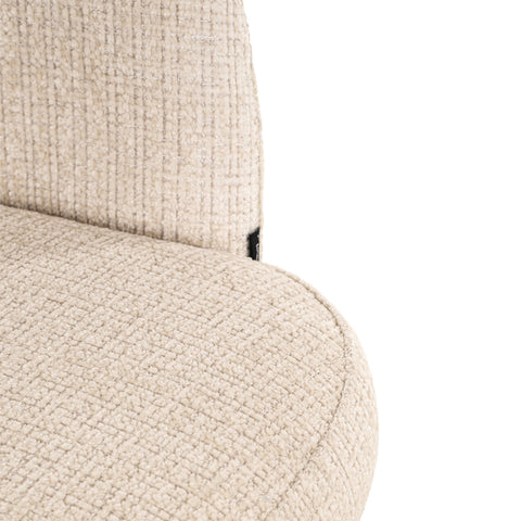Barstoel Nikki Niagara beige draaibaar vlamvertragend
