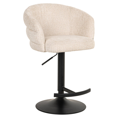 Barstoel Nikki Niagara beige draaibaar vlamvertragend