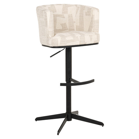 Draaibare barstoel Cheyenne beige graffic