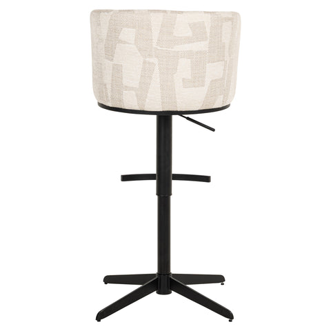 Draaibare barstoel Cheyenne beige graffic