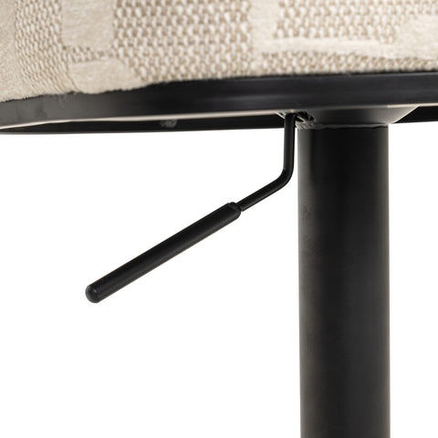 Draaibare barstoel Cheyenne beige graffic