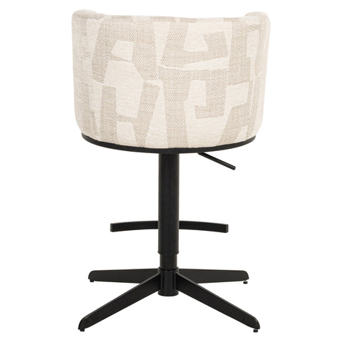 Draaibare barstoel Cheyenne beige graffic