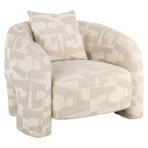 Loungestoel Tuscany beige grafisch