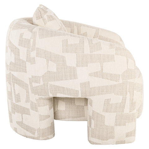 Loungestoel Tuscany beige grafisch