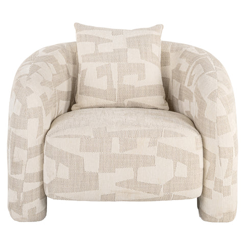 Loungestoel Tuscany beige grafisch