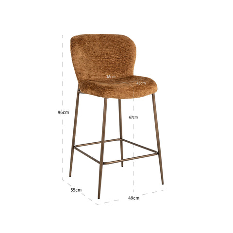 Barstoel Odarby cognac fusion
