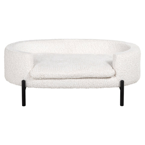 Hondenbed Dolly wit schapenvacht