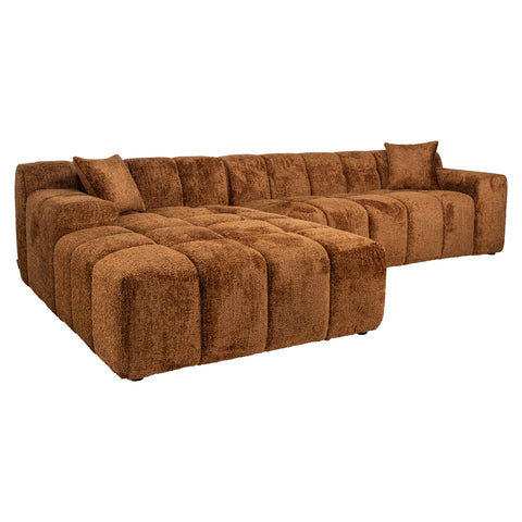 Bank Cube lovely cinnamon 3-zits + lounge links