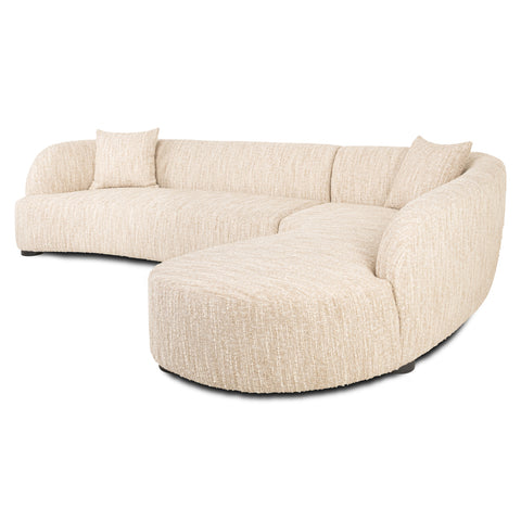 Bank Pandora beige angora lounge rechts