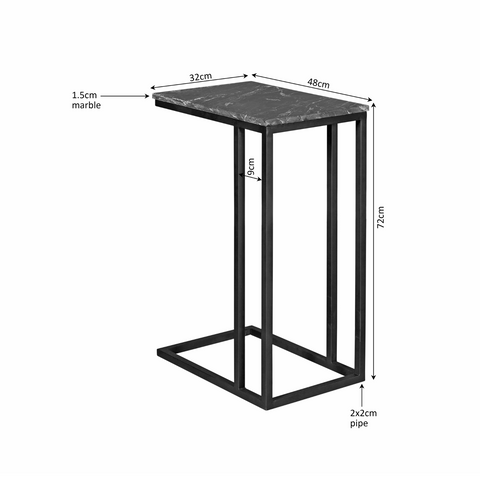 Slider Marmer | Hoog | Zwart