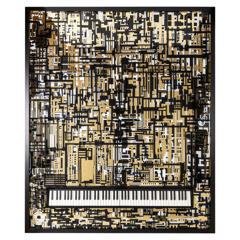 Wanddecoratie Wibi zwart/goud