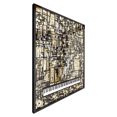 Wanddecoratie Wibi zwart/goud