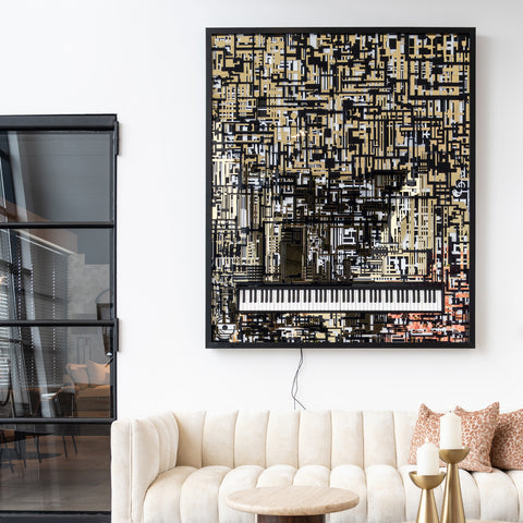 Wanddecoratie Wibi zwart/goud