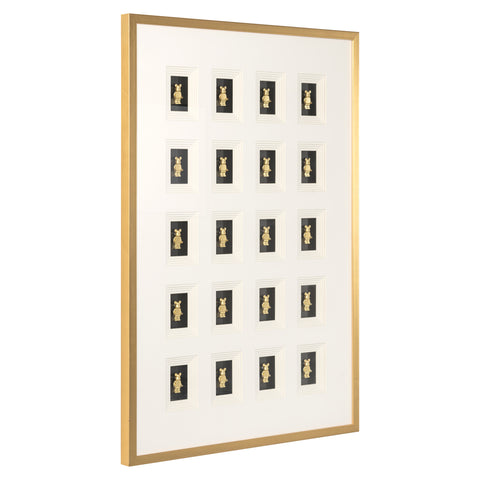 Wanddecoratie Beer zwart/goud