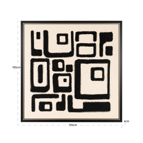 Muurdecoratie Shanita zwart/wit