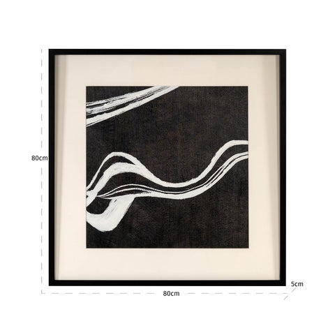 Wanddecoratie Jozra zwart/wit