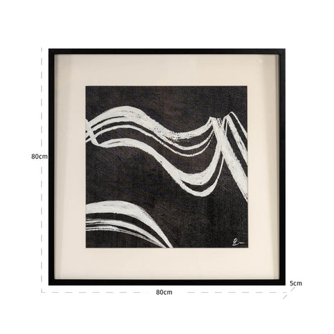 Wanddecoratie Jozy zwart/wit