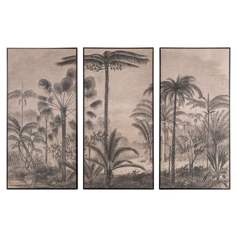 Wanddecoratie Rhapsody bruin (set van 3)