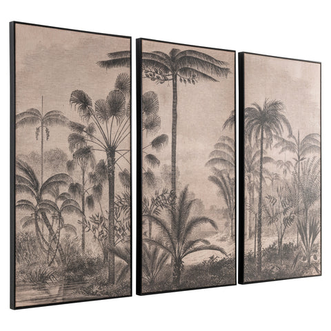 Wanddecoratie Rhapsody bruin (set van 3)
