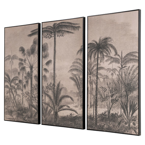 Wanddecoratie Rhapsody bruin (set van 3)