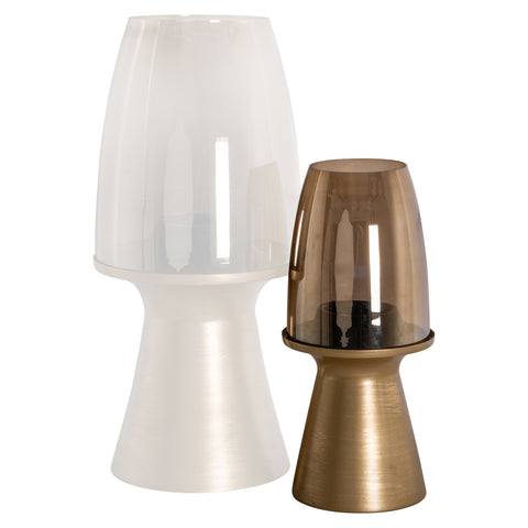 Windlicht Danea geborsteld goud klein