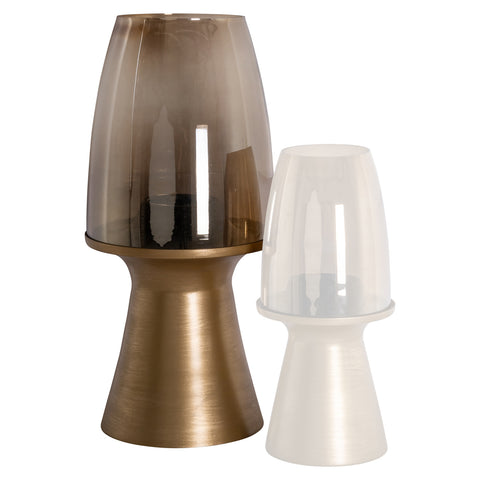 Windlicht Danea groot, geborsteld goud