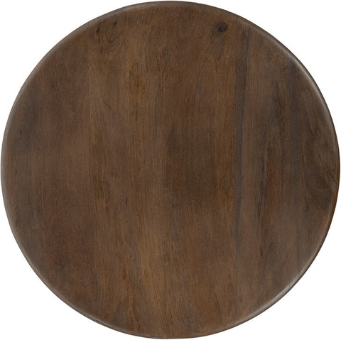 Bijzettafel Ø50, mango bruin walnoot