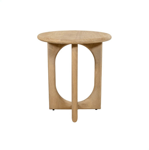 Bijzettafel Ø50, Acacia Groovy Naturel