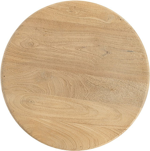 Bijzettafel Ø50, Acacia Groovy Naturel