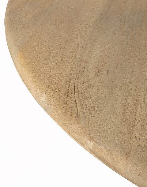 Bijzettafel Ø50, Acacia Groovy Naturel